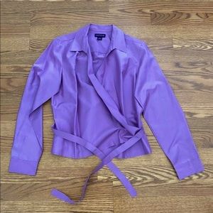 Ann Taylor Wrap Blouse 100% Silk